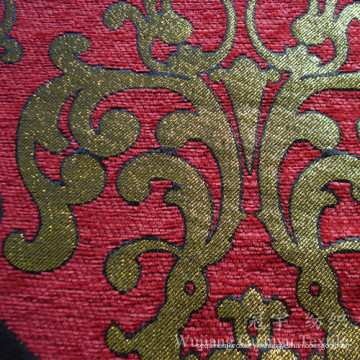 Jacquard de tissu de Chenille de polyester teint par fil pour des couvertures de sofa